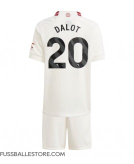 Günstige Manchester United Diogo Dalot #20 3rd trikot Kinder 2023-24 Kurzarm (+ Kurze Hosen)